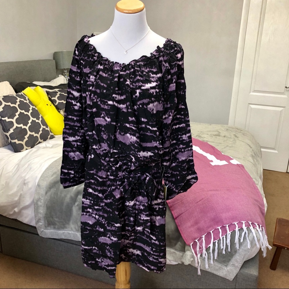 Michael Kors Purple/ Black dress size L